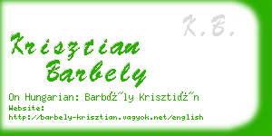 krisztian barbely business card